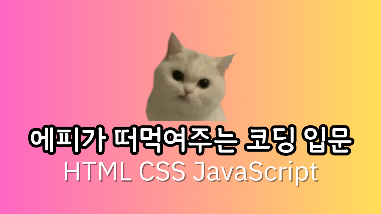 에피가 떠먹여주는 코딩 입문 <HTML, CSS, JavaScript>